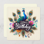 ハッピーバースデーグリーティングカード シーズンカード (正面/裏面)