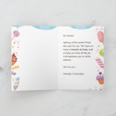 ハッピーバースデーグリーティングカード | デザート&キャンディ カード (内部)