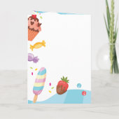ハッピーバースデーグリーティングカード | デザート&キャンディ カード (裏面)