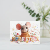 ハッピーバースデーグリーティングカード ポストカード (スタンド正面)