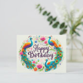 ハッピーバースデーグリーティングカード ポストカード (スタンド正面)