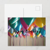 ハッピーバースデーグリーティングカード ポストカード (正面/裏面)