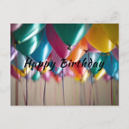 ハッピーバースデーグリーティングカード ポストカード (正面)
