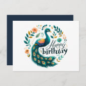 ハッピーバースデーグリーティングカード ポストカード (正面/裏面)