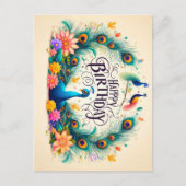 ハッピーバースデーグリーティングカード ポストカード (正面)