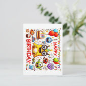 ハッピーバースデーグリーティングカード ポストカード (スタンド正面)