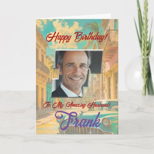 ハッピーバースデーグリーティングカード（写真あり） サンキューカード (正面)