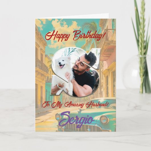 ハッピーバースデーグリーティングカード（写真あり） サンキューカード (正面)