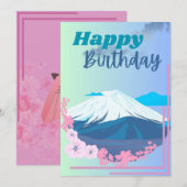 ハッピーバースデーグリーティングカード(日本テーマ) シーズンカード (正面/裏面)