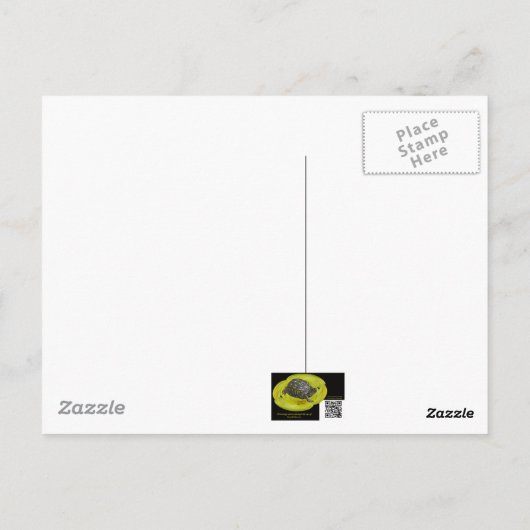 ハッピーバースデーグリーティングタイガーアゲハチョウバターフル ポストカード (裏面)