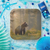 ハッピーバースデーグリーベア ペーパープレート (パーティー)