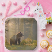 ハッピーバースデーグリーベア ペーパープレート (パーティー)