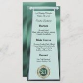 ハッピーバースデーグリーングリッターフォイルメニュー メニュー (正面/裏面)