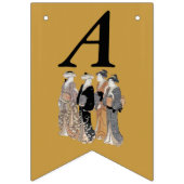 ハッピーバースデーグループヴィンテージ芸者レディースジャパン バンティングフラッグ (第2の旗)