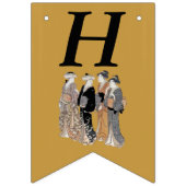 ハッピーバースデーグループヴィンテージ芸者レディースジャパン バンティングフラッグ (第1の旗)