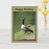 ハッピーバースデーグース カード (黄色い花)
