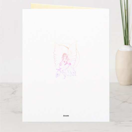 ハッピーバースデーグ素晴らしランド娘フェアリーデザイン カード (裏面)