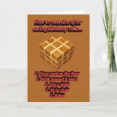 ハッピーバースデーケーおもしろいキのユーモアのある誕生日願い カード (正面)