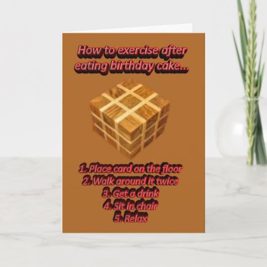 ハッピーバースデーケーおもしろいキのユーモアのある誕生日願い カード (正面)