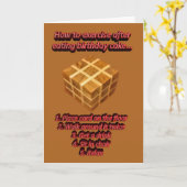 ハッピーバースデーケーおもしろいキのユーモアのある誕生日願い カード (黄色い花)