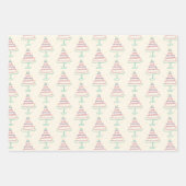 ハッピーバースデーケーキかわいいパタ魅力的ーンのプレゼント ラッピングペーパーシート (正面)