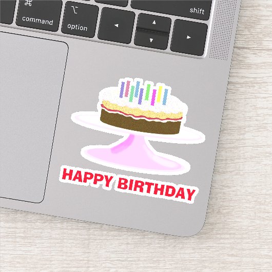 ハッピーバースデーケーキとろうそく シール (詳細)