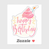 ハッピーバースデーケーキのシール シール (シート)