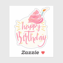 ハッピーバースデーケーキのシール シール