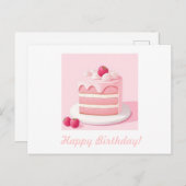 ハッピーバースデーケーキはがき ポストカード (正面/裏面)