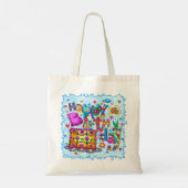 ハッピーバースデーケーキカスタムーのトートバッグ トートバッグ (裏面)