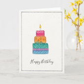 ハッピーバースデーケーキカー素晴らしド – すべての人 カード (黄色い花)