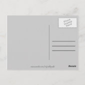 ハッピーバースデーケーキタイポグラフィはがき ポストカード (裏面)