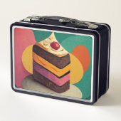 ハッピーバースデーケーキデザイン メタルランチボックス (裏面)