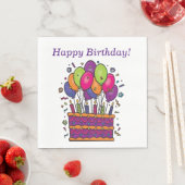 ハッピーバースデーケーキナプキンス#1 スタンダードランチョンナプキン (インサイチュ)