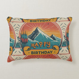 ハッピーバースデーケーキブラシ アクセントクッション