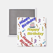 ハッピーバースデーケーキマグネット マグネット (正面/裏面)