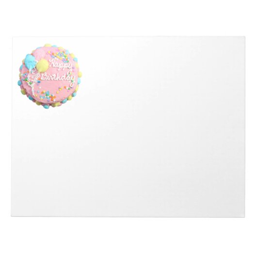 ハッピーバースデーケーキメモ帳 ノートパッド (正面)