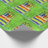 ハッピーバースデーケーキ祝ギフト用ラップ ラッピングペーパー (角)