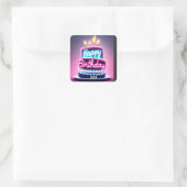 ハッピーバースデーケーキ2024日パーティー スクエアシール (バッグ)