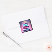 ハッピーバースデーケーキ2024日パーティー スクエアシール (封筒)