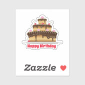 ハッピーバースデーケーキ シール (シート)