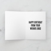 ハッピーバースデーケーキ ダックスフンド子犬 ウィーナードッグ カード (内部)