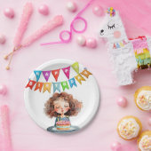 ハッピーバースデーケーキ ペーパープレート (パーティー)