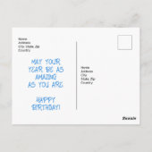 ハッピーバースデーケーキ ポストカード (裏面)