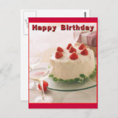 ハッピーバースデーケーキ ポストカード (正面/裏面)