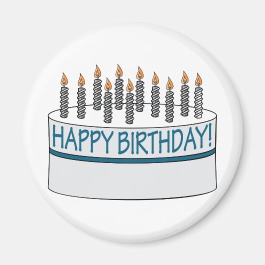 ハッピーバースデーケーキ マグネット (正面)