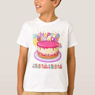 ハッピーバースデーケーキ Tシャツ
