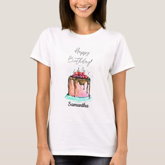 ハッピーバースデーケーキ Tシャツ (正面)