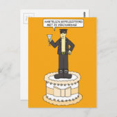 ハッピーバースデーゲイオランダマンオンザケーキマンガ ポストカード (正面/裏面)