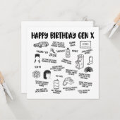 ハッピーバースデーゲンX カード (正面/裏面インサイチュ)
